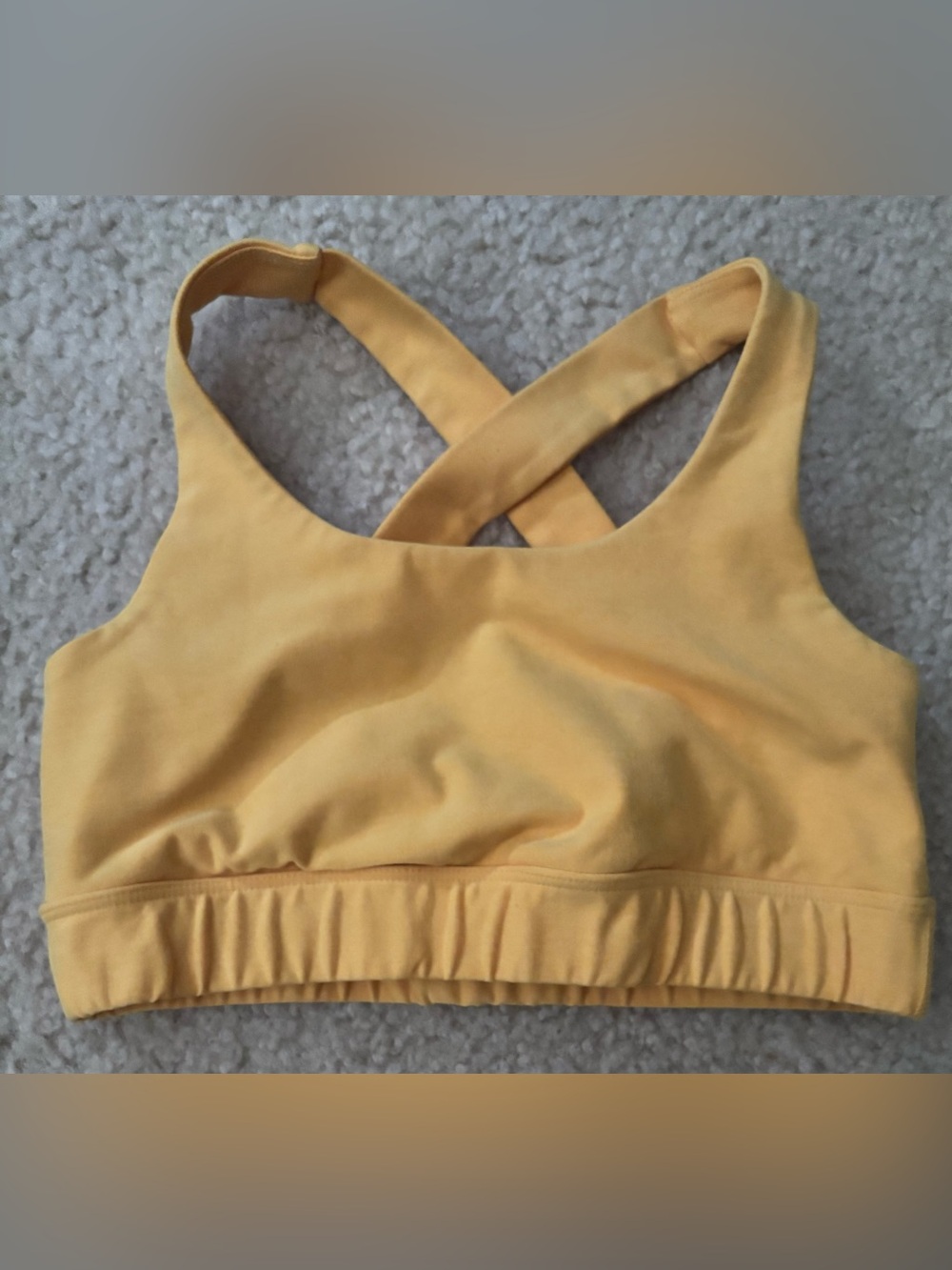 Beyond yoga Yellow Cross-Back Sports Bra